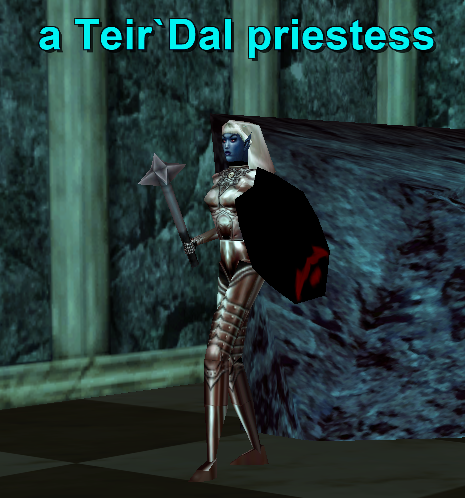 a Teir`Dal priestess